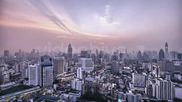 Purple Sunset Over Hazy City Timelapse HDR  Videohive 3209666 Stock Footage Image 1