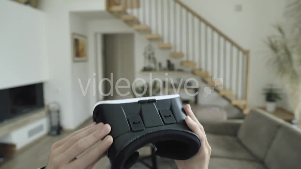 Putting On Virtual Reality Headset  Videohive 16649002 Stock Footage Image 1