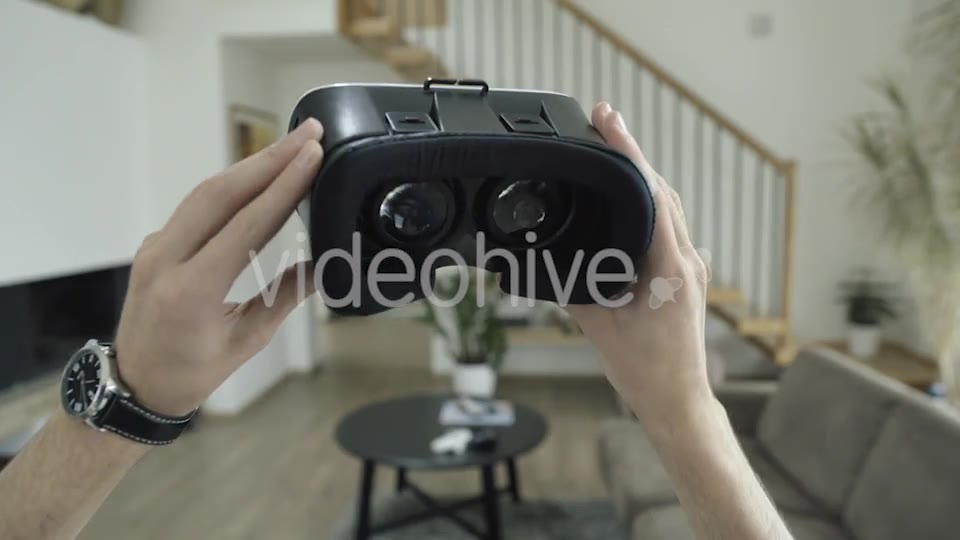 Putting On Virtual Reality Headset  Videohive 16649002 Stock Footage Image 2