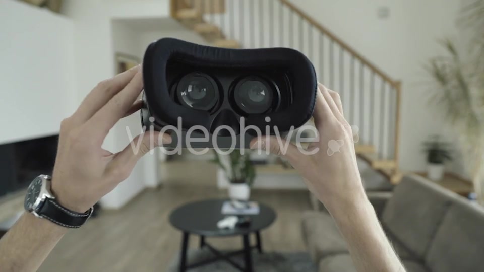 Putting On Virtual Reality Headset  Videohive 16649002 Stock Footage Image 3