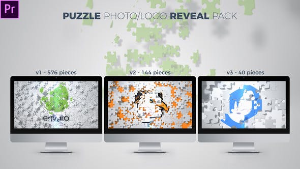 Puzzle Photo / Logo Reveal Pack Premiere Pro Mogrt Project - Videohive Download 35909254
