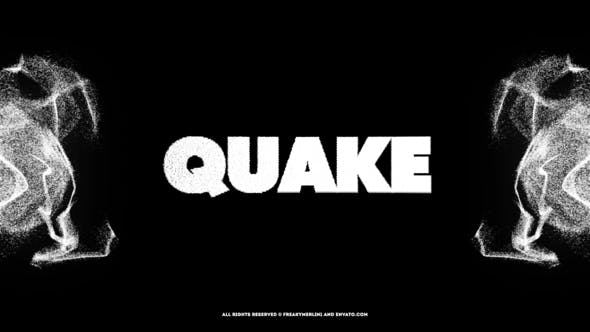 Quake! The Black Typography - Videohive Download 23708113