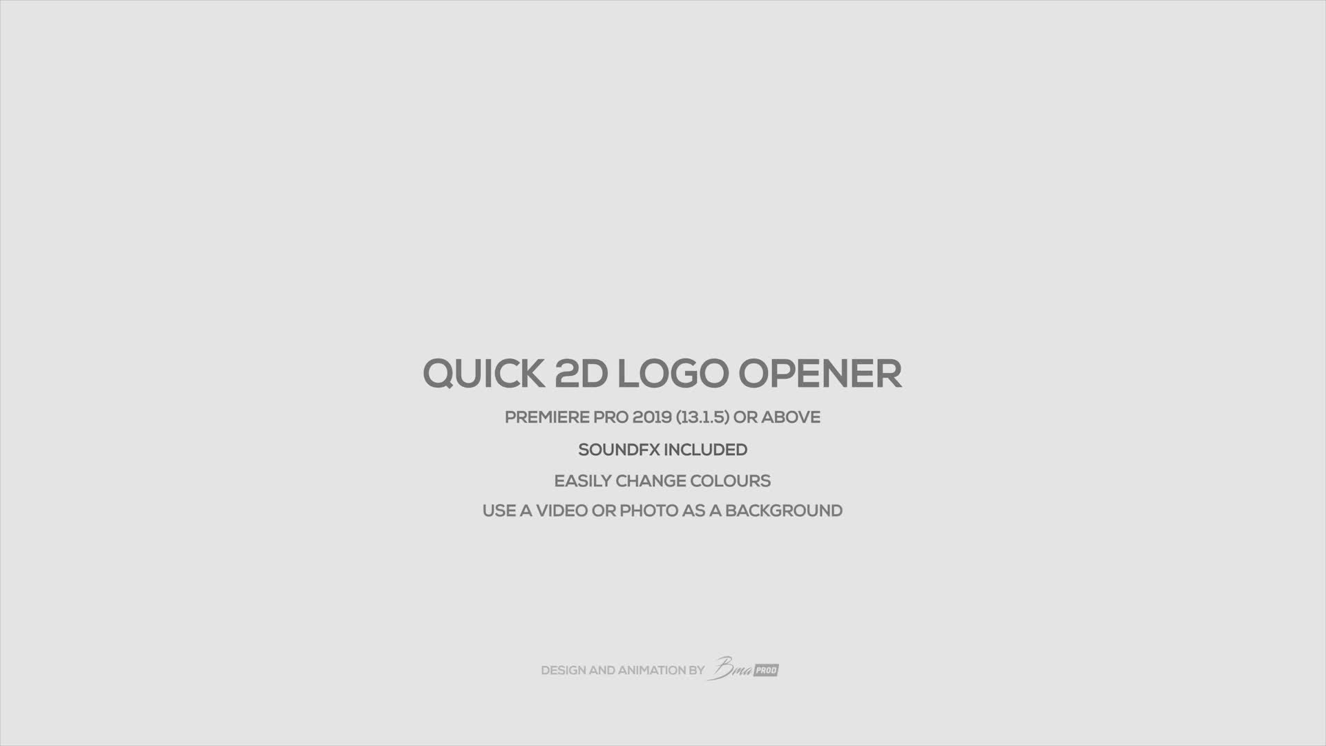 Quick 2D Logo Opener Videohive 28863167 Premiere Pro Image 1