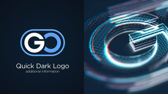 Quick Dark 3D Logo Reveal - Videohive Download 36095451
