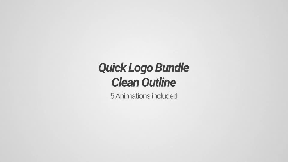 Quick Logo Bundle: Clean Outlines Videohive 37919540 After Effects Image 1