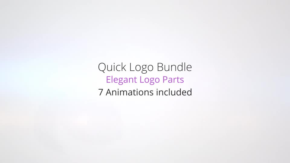 Quick Logo Bundle: Elegant Logo Parts Videohive 37857684 After Effects Image 1