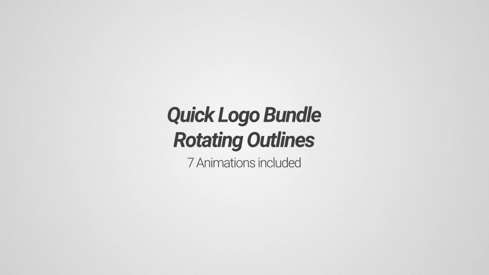 Quick Logo Bundle: Rotating Outlines Videohive 37898393 After Effects Image 1