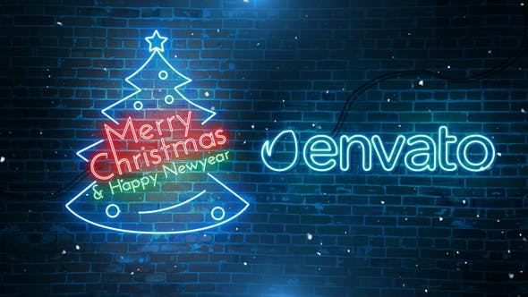 Quick Neon Christmas New Year Wish - 22985728 Videohive Download