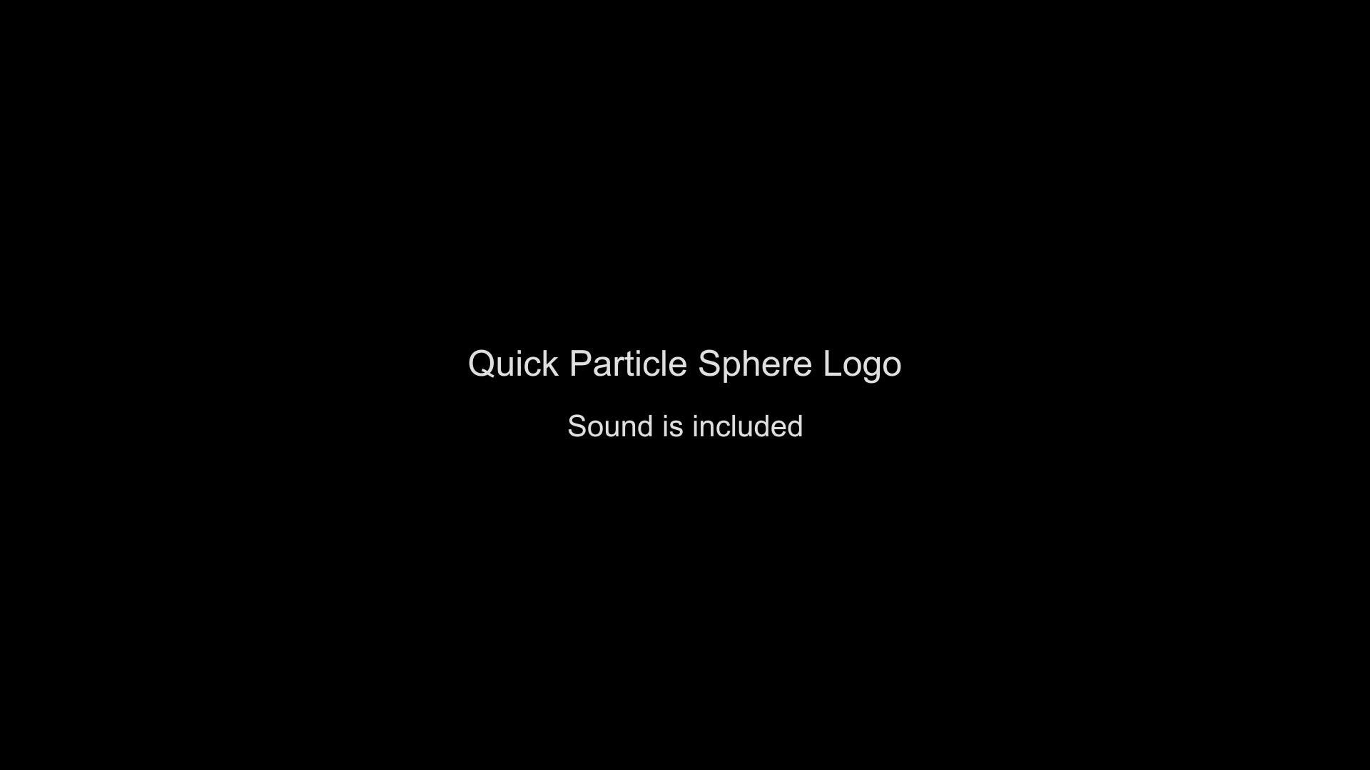 Quick Particle Sphere Logo (Premiere Version) Videohive 32322647 Premiere Pro Image 1