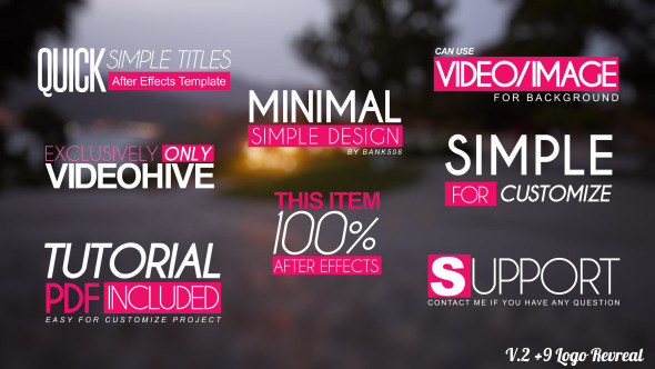 Quick Simple Title Openers - Download Videohive 9180169