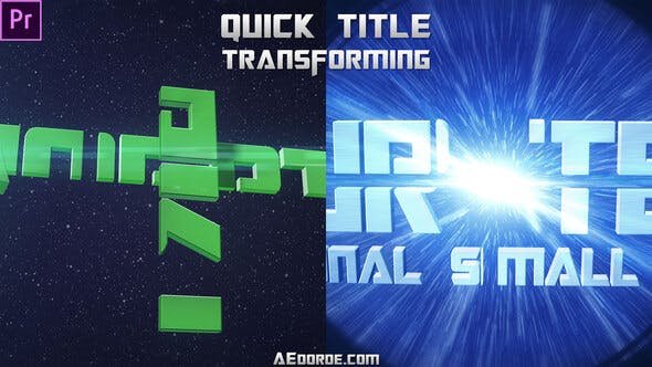 Quick Title Transforming (Mogrt) - 23770068 Download Videohive