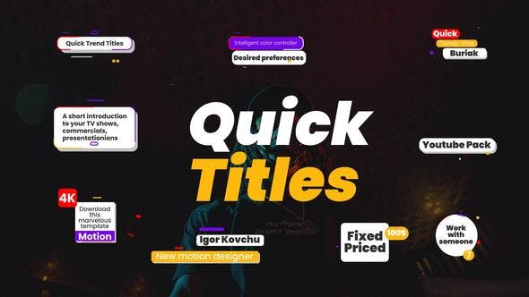 Quick Trendy Titles (MOGRT) - 24791350 Download Videohive