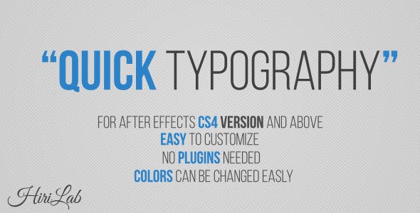 Quick Typography - Download Videohive 8950651