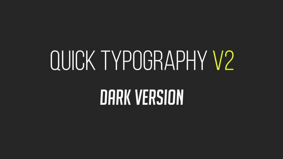 Quick Typography V2 Videohive 10853592 After Effects Image 1