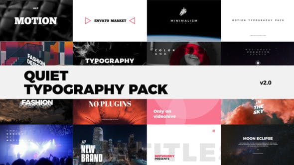Quiet Typography Pack | Premiere Pro - 35197877 Download Videohive