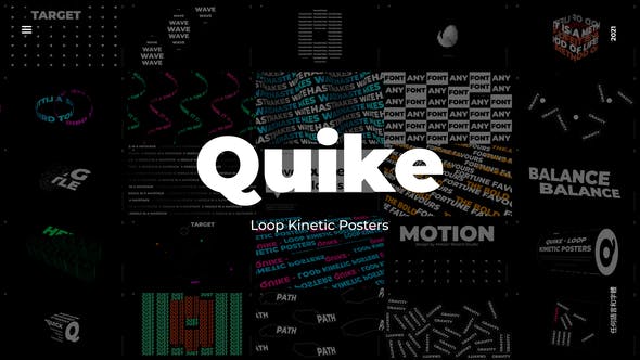 Quike Loop Kinetic Posters - Download Videohive 31658378
