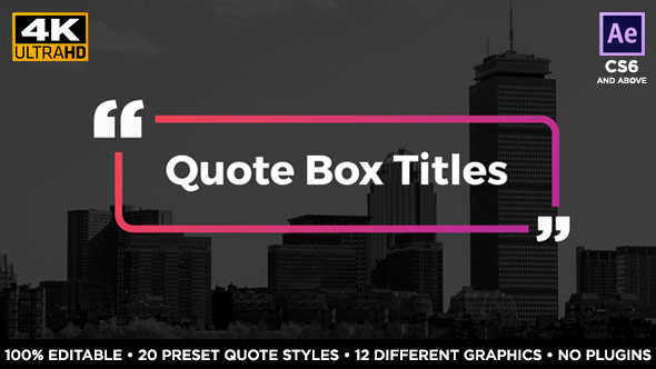 Quote Box Titles - Download Videohive 19857551