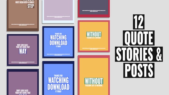 Quote Stories & Posts - Download 30536681 Videohive