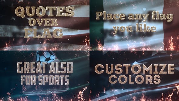 Quotes Over Flag - Download Videohive 22634481
