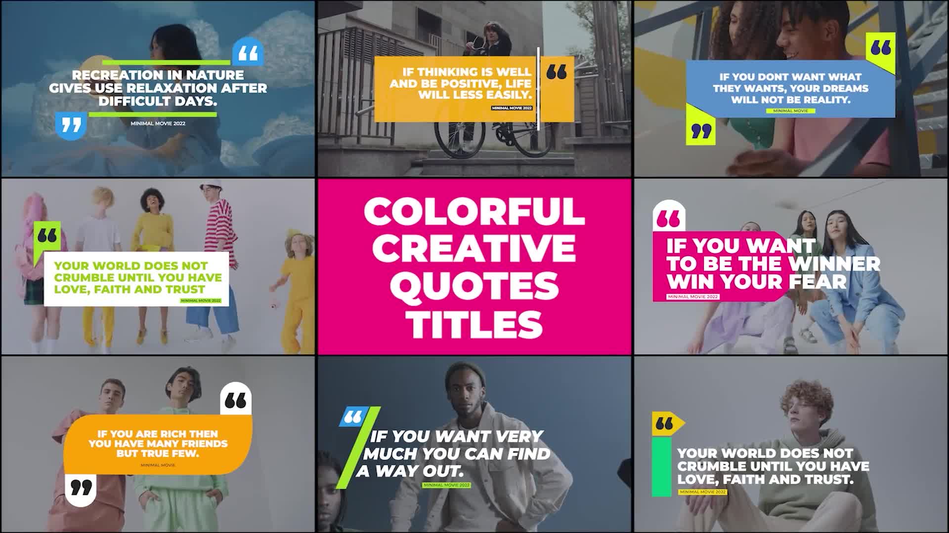 Quotes Titles Colorful V1 Videohive 36672822 Premiere Pro Image 1