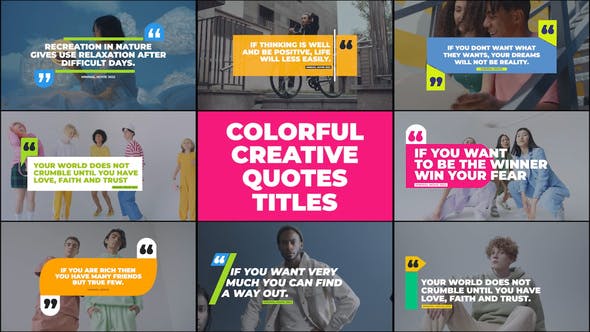 Quotes Titles Colorful V1 - Videohive Download 36672822