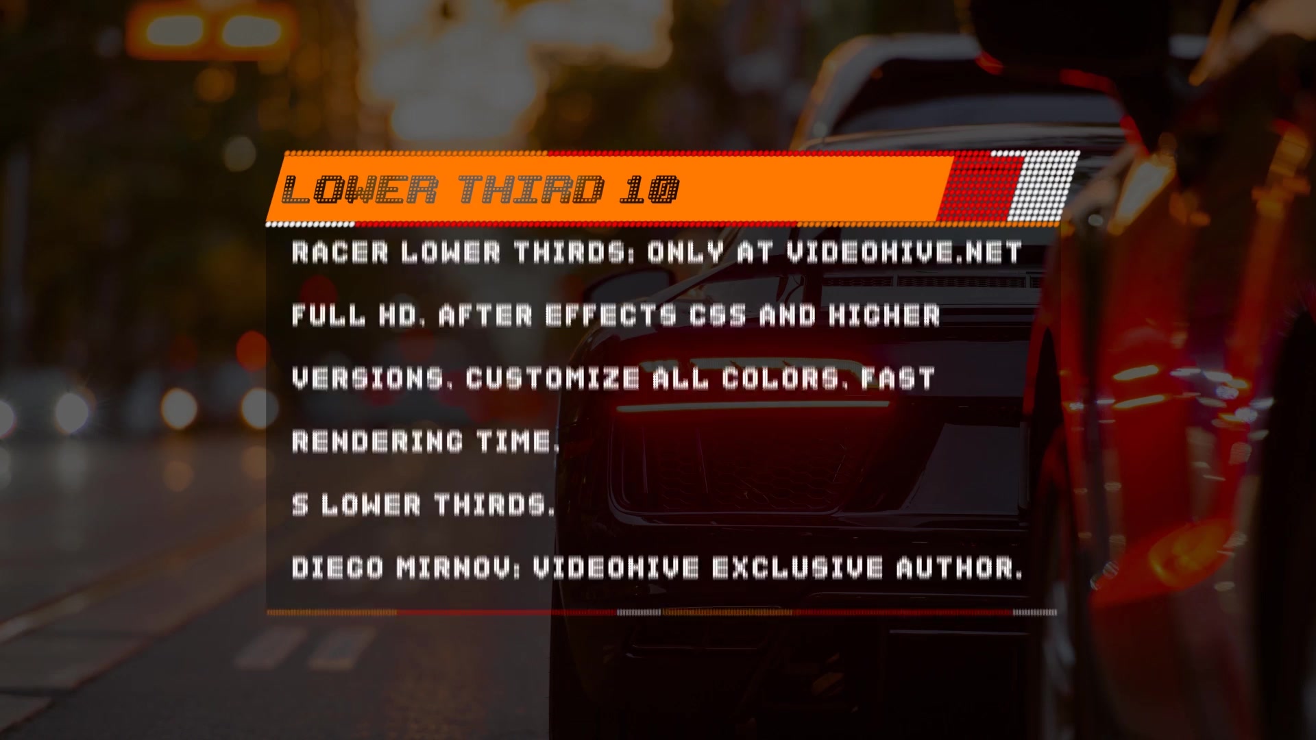 Racer Lower Thirds - Download Videohive 20540605