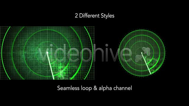 Radar Detection Screen Display 2 Looping Styles Videohive 4588430 Motion Graphics Image 1