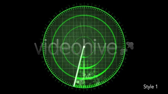 Radar Detection Screen Display 2 Looping Styles Videohive 4588430