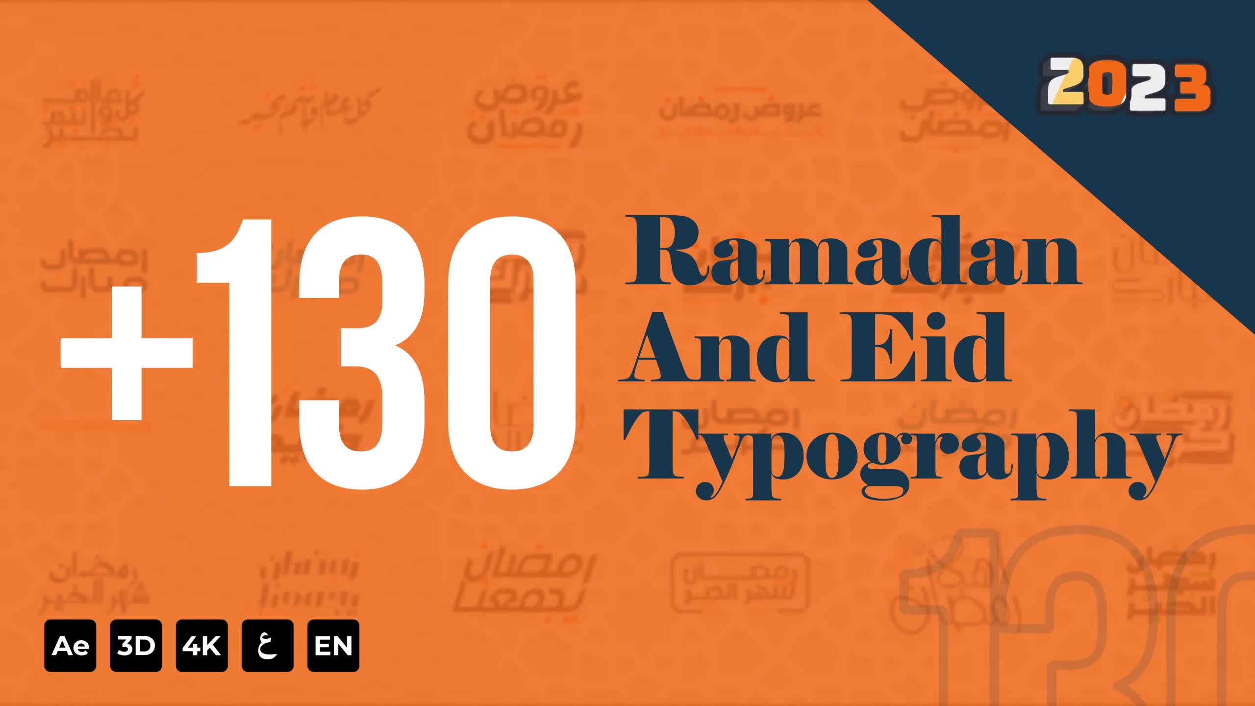 Ramadan and Eid Typography Videohive 36694222 After Effects Image 1