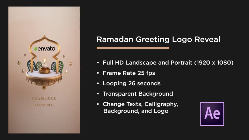 Ramadan Greeting Logo Reveal Videohive 26618336 After Effects Image 10