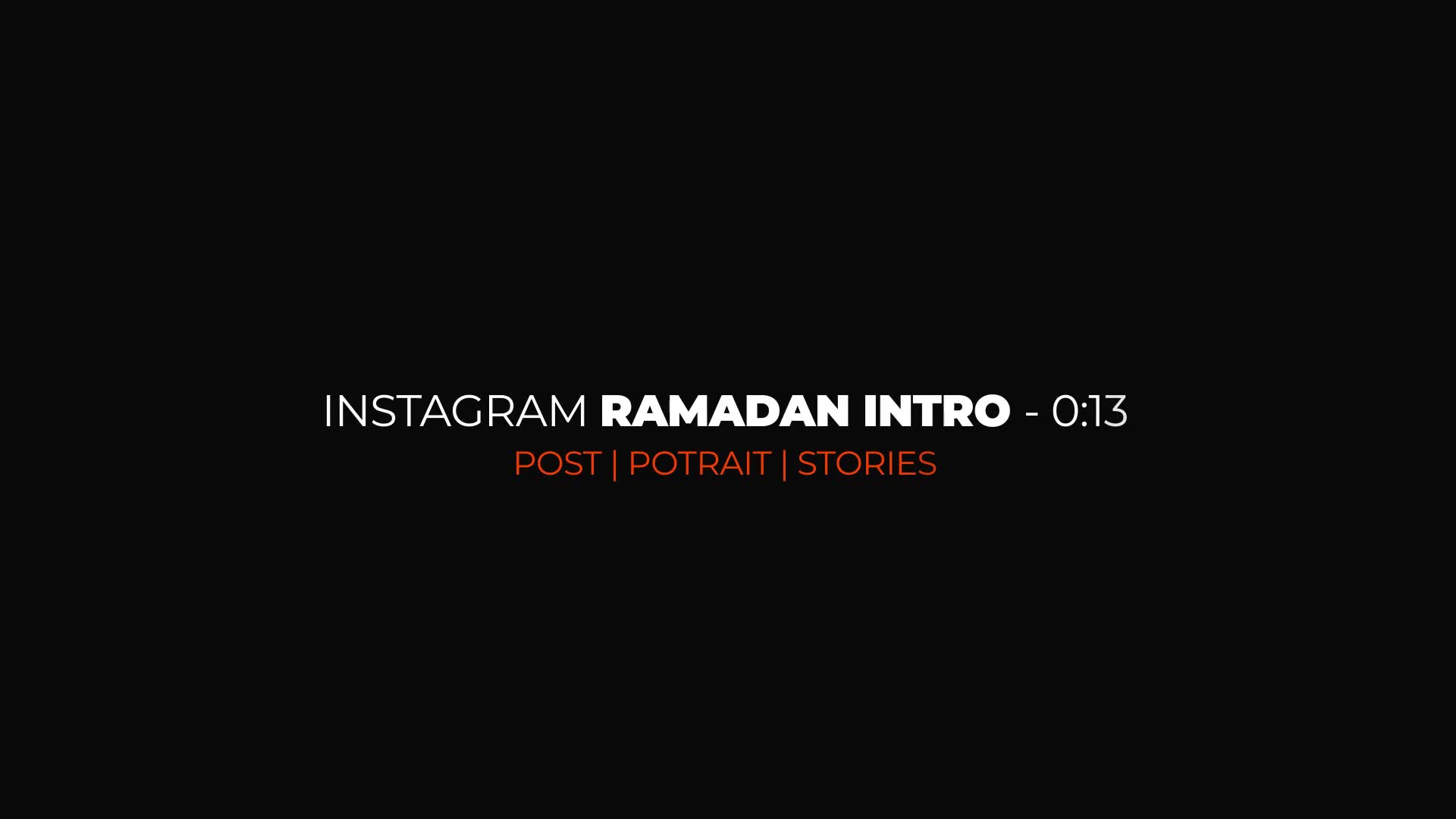 Ramadan Intro Instagram Videohive 36867289 After Effects Image 1