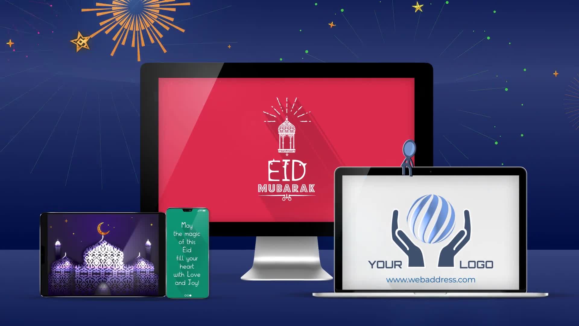 Ramadan Kareem Eid Mubarak Greeting Videohive 26605344 Premiere Pro Image 9