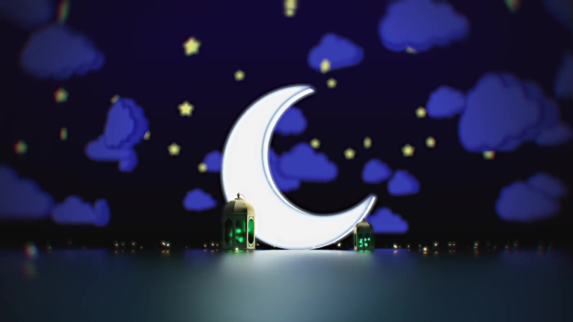 Ramadan Kareem Opening/ Lamp Lights/ Arab Logo Reveal/ Muslims Intro/ Cloud and Stars/ Night Light Videohive 19995385 After Effects Image 6