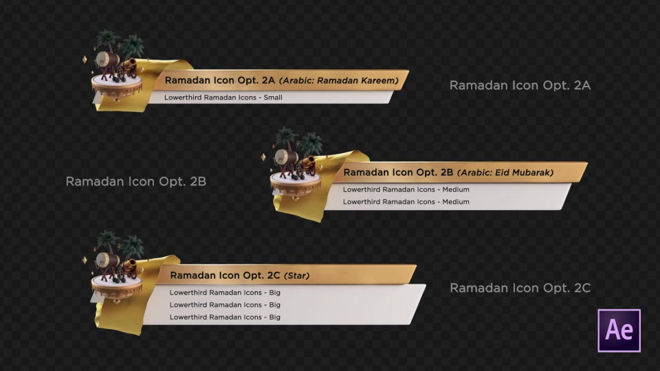 Ramadan Lower Third Gold Videohive 26675781 After Effects Image 8