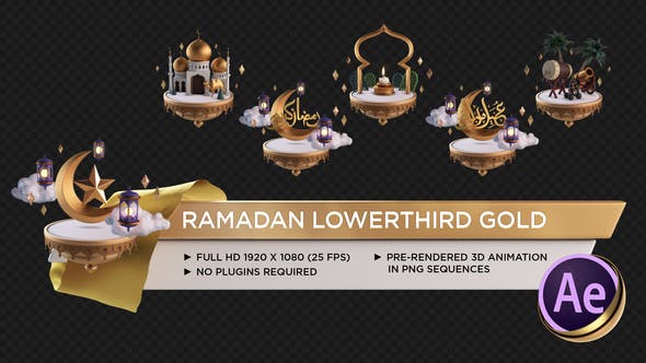 Ramadan Lower Third Gold - Download 26675781 Videohive