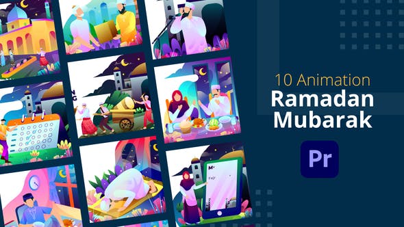Ramadan Mubarak Animation | Premiere Pro MOGRT - Download Videohive 31426839