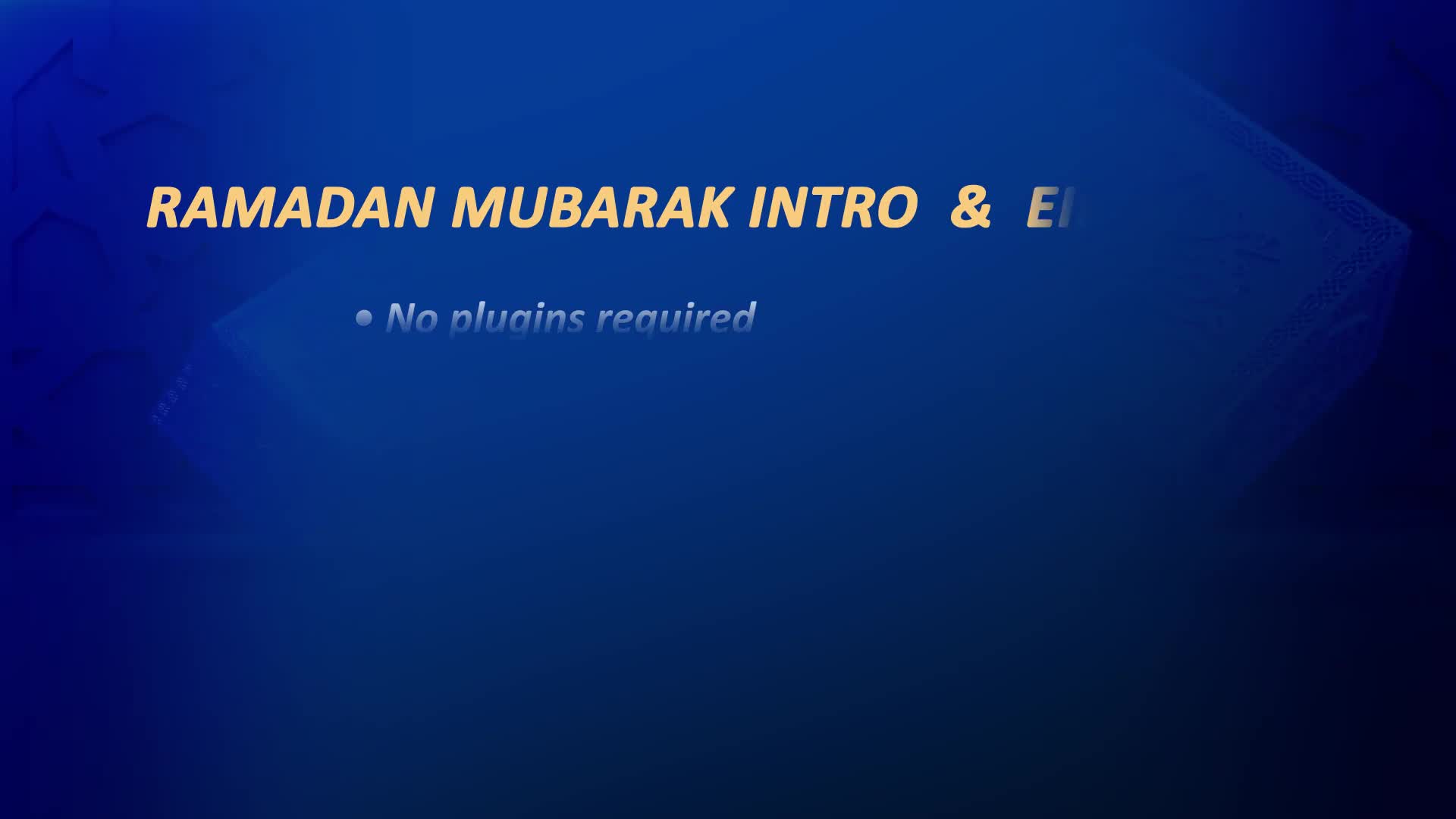 Ramadan Mubarak Intro I Eid Intro Videohive 36691704 After Effects Image 1