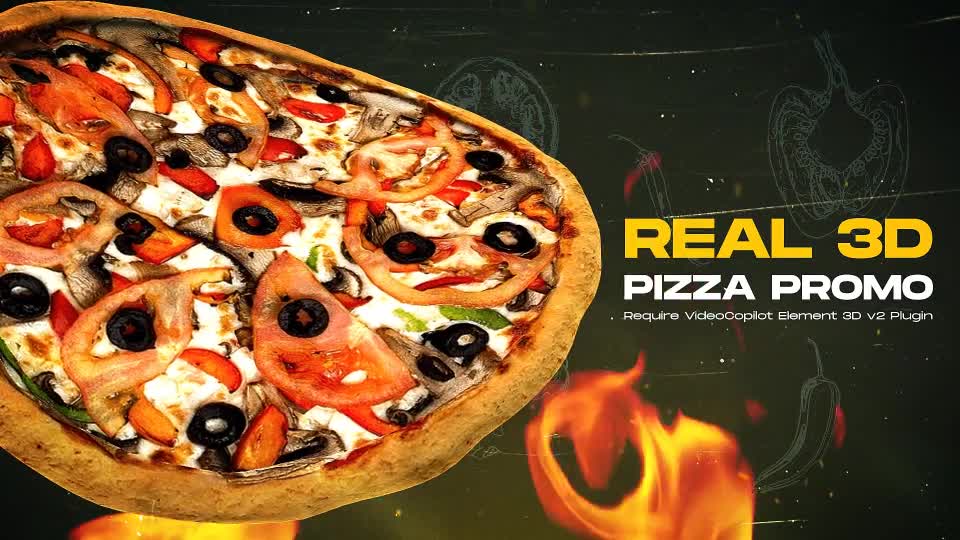 Real 3D Pizza Modern Promo Videohive 34630592 After Effects Image 1