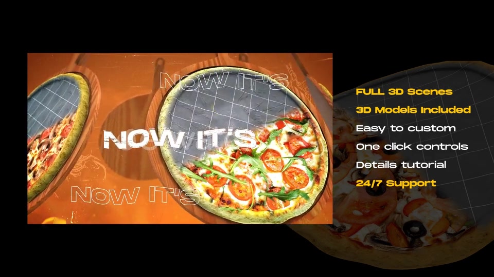 Real 3D Pizza Modern Promo Videohive 34630592 After Effects Image 11