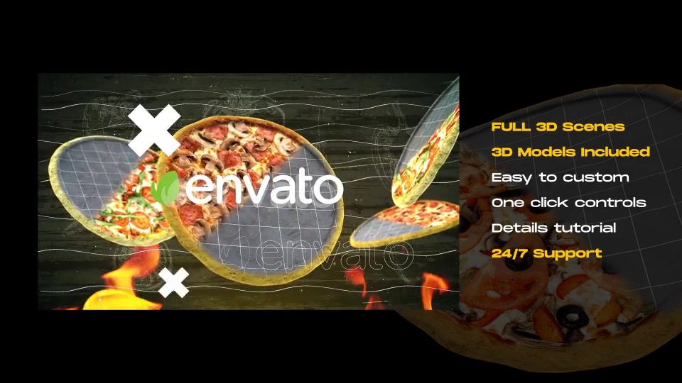 Real 3D Pizza Modern Promo Videohive 34630592 After Effects Image 12