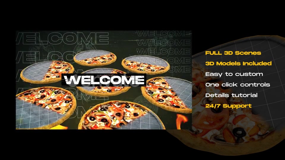 Real 3D Pizza Modern Promo Videohive 34630592 After Effects Image 8