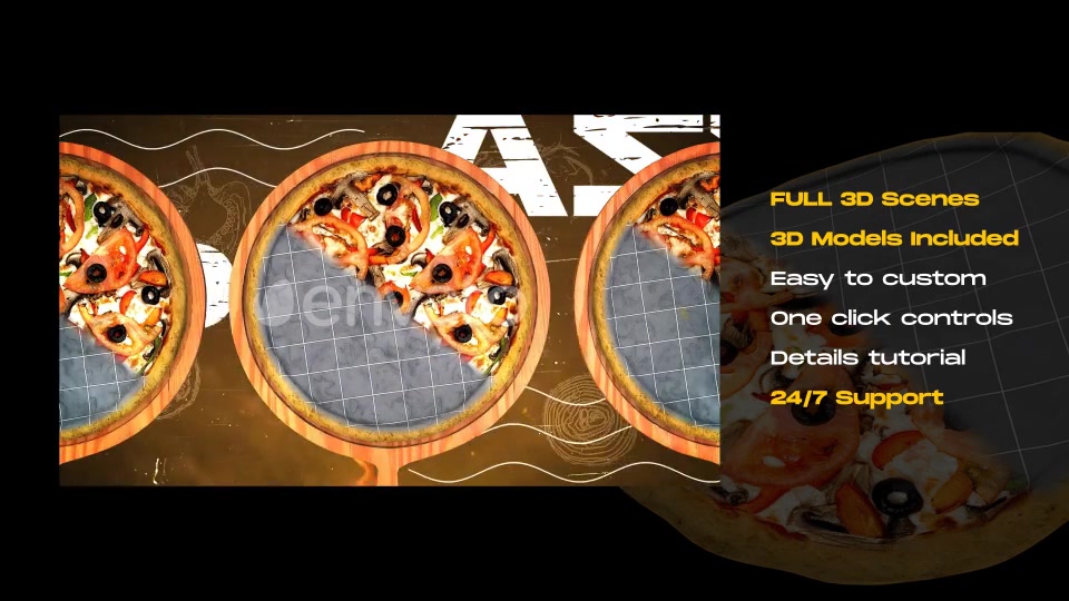 Real 3D Pizza Modern Promo Videohive 34630592 After Effects Image 9