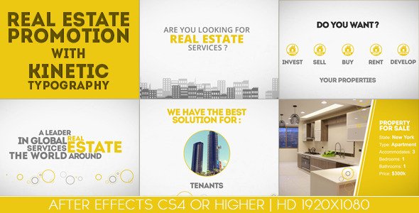 Real Estate Promotion With Kinetic Typography - Download Videohive 8197995