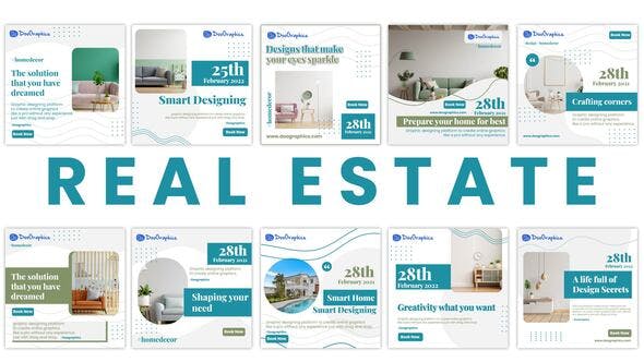 Real Estate Social Media Post Pack - 34056388 Videohive Download