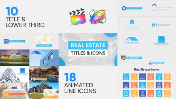 Real Estate Titles & Icons For Final Cut Pro X - 38430733 Videohive Download