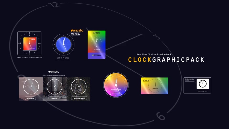 Real Time Clock Animation Pack Videohive 33784578 After Effects Image 11
