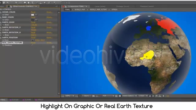 Real World Map Country Highlighter - Download Videohive 3924359