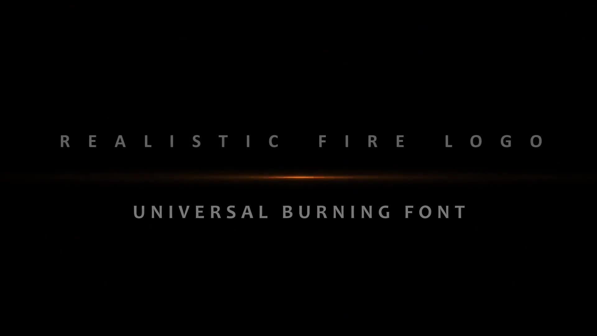 Realistic Fire Logo & Universal Burning Font Videohive 20224264 After Effects Image 1