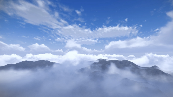 Realistic Flying Above The Clouds And Mountains - Download Videohive 16424661