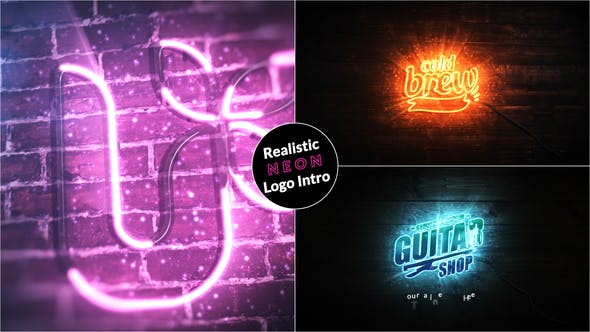 Realistic Neon Logo Intro - Download Videohive 29481365